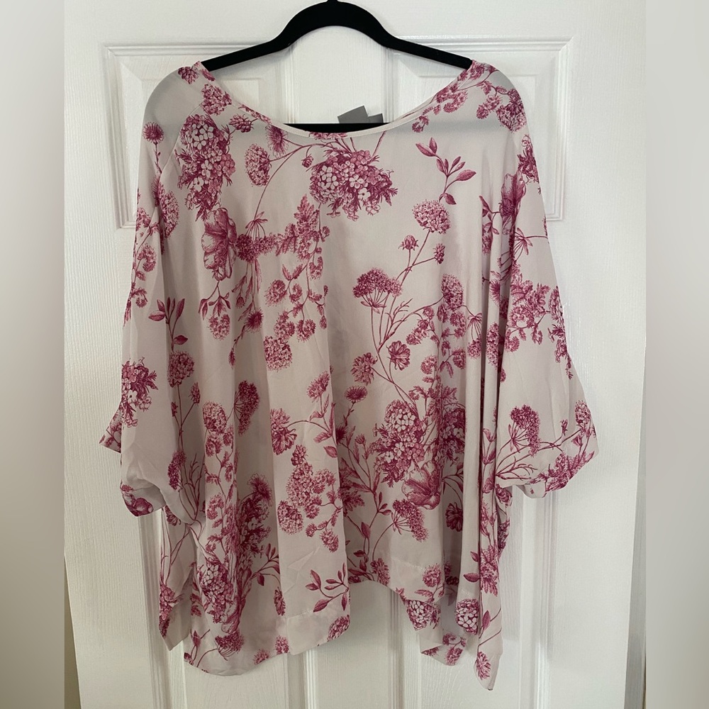 Size 12 Oversized Floral ASOS Top